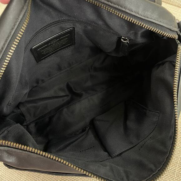 Coach Messenger Briefcase, Tote, Commuter, Black Soft Leather, Shoulder Strap - Picture 5 of 12